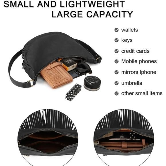 Boho Fringe Purse Small Crossbody Hobo Bags for Women Vegan Suede Western - Picture 3 of 6